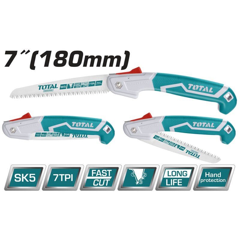 foto del prodotto tooltek seghetto richiudibile segaccio pota potatura serramanico 180mm total