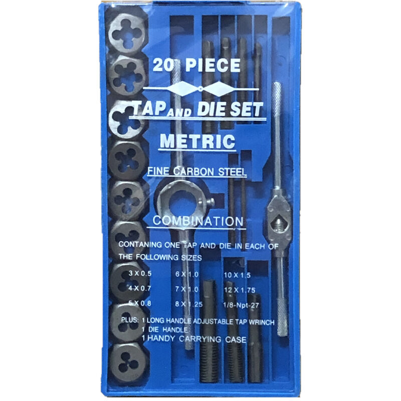 foto del prodotto tooltek set filiera 20pz professionale maschi e femmine per filettatura