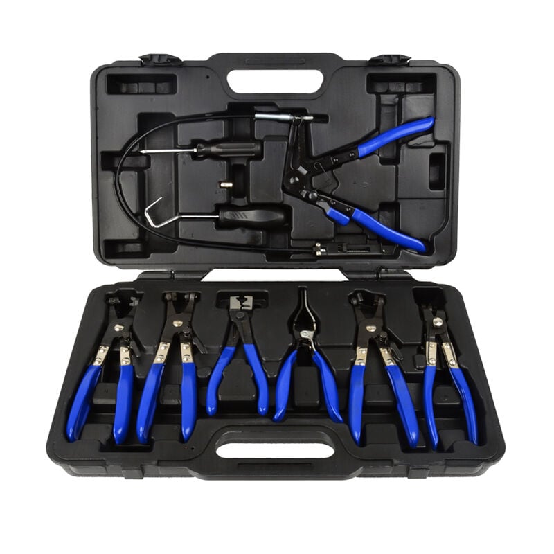 foto del prodotto tooltek set pinze smontaggio tubi fascette molle auto universale 9pz geko g01655