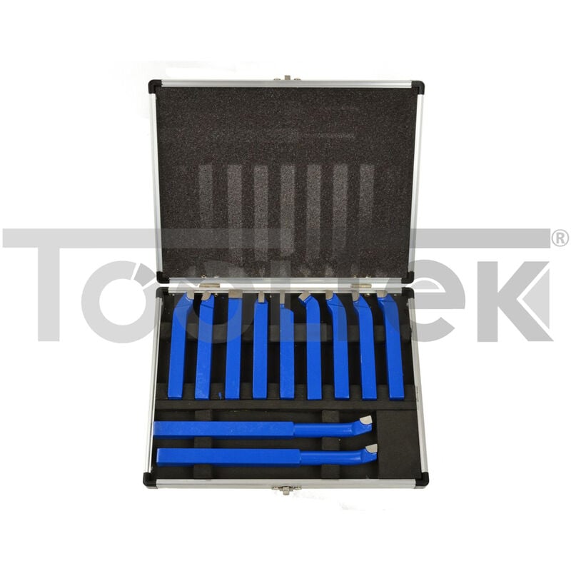 foto del prodotto tooltek set utensili 11pz brasati per tornio 12x12mm da taglio g01242
