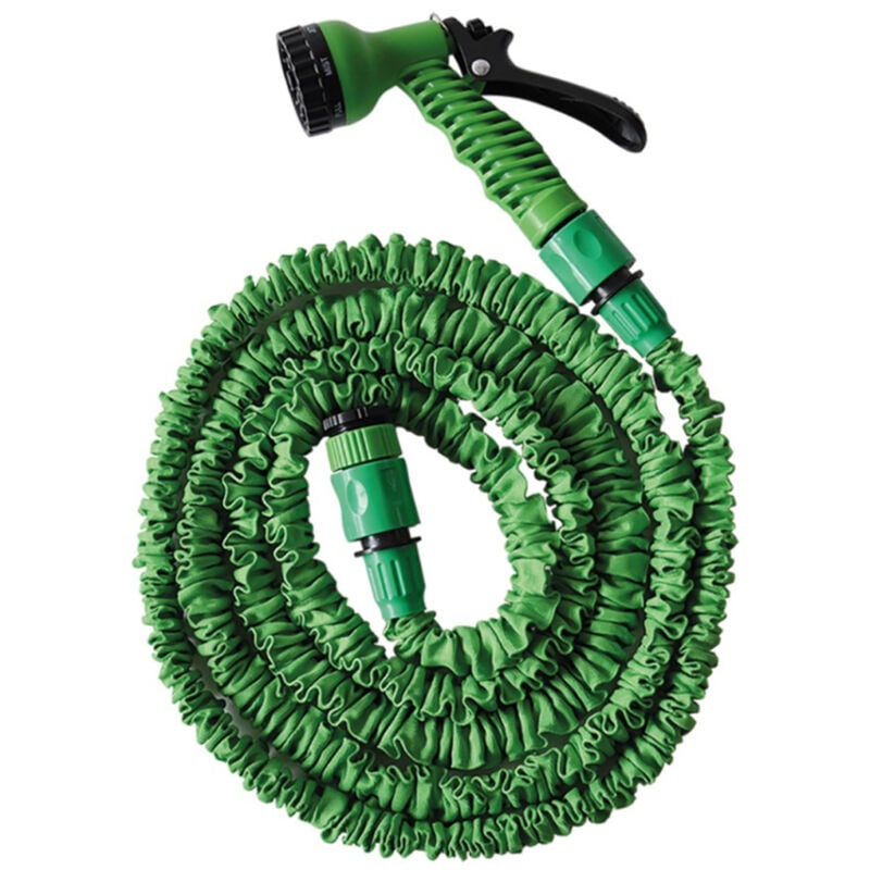 foto del prodotto tooltek tubo irrigazione estensibile giardino 5 15m 7,5 22,5m kit pistola adattatore lif, 7,5m 22,5m 