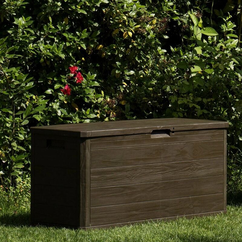 foto del prodotto toomax baule 120x45x56 cassapanca multiuso in resina effetto legno woody s resina