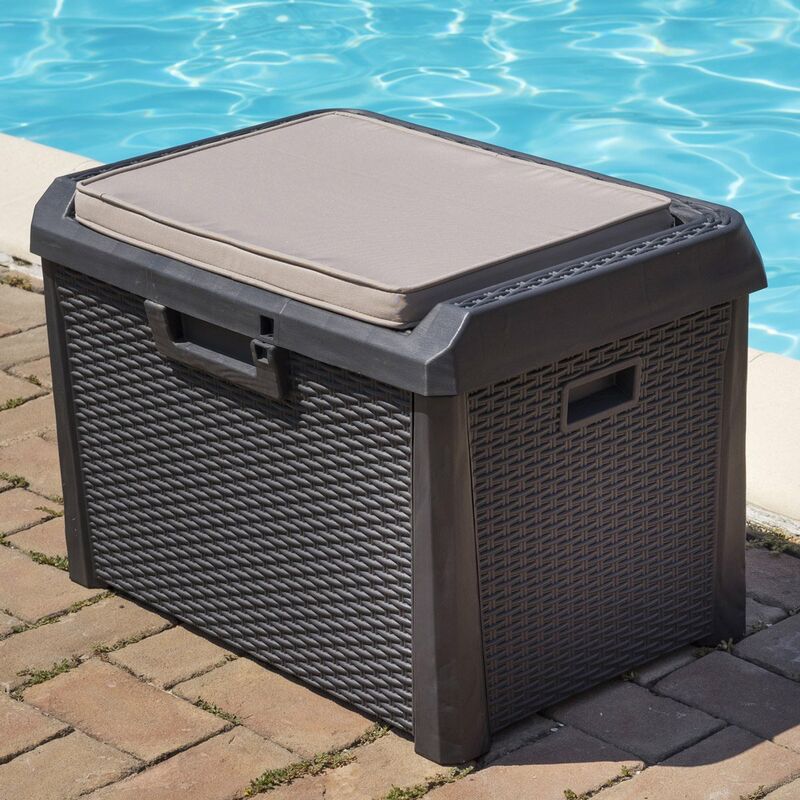 foto del prodotto toomax baule 75x50x50 cassapanca multiuso santorini plus compact resina