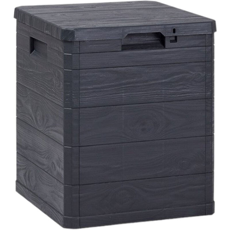 foto del prodotto toomax - baule contenitore multiuso da esterno antracite lucchettabile 90 lt