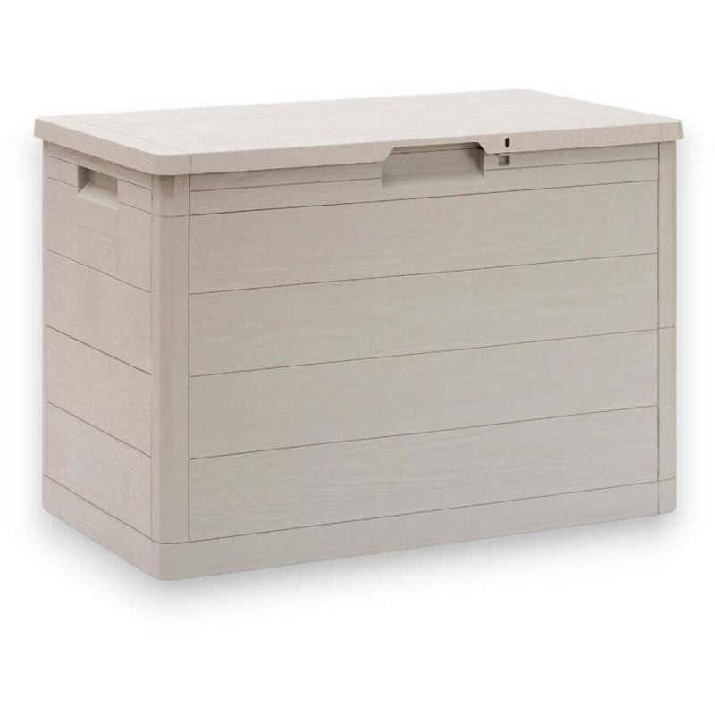 foto del prodotto toomax baule multiuso in resina da interno esterno con maniglie e lucchettabile 77x44xh53 cm woody s160