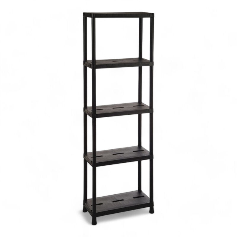 foto del prodotto toomax scaffale ventilato per interni con 5 ripiani nero portata massima 180 kg dimensioni 71x35x180 cm certificato t v gs