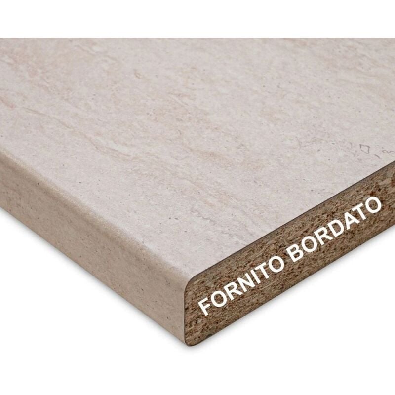 foto del prodotto top cucina forato e reversibile colore effetto marmo travertino 60x60x3.8h cm