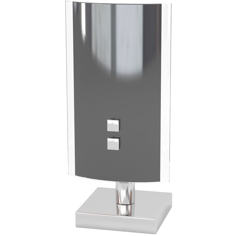 foto del prodotto top-light - abatjour contemporaneo shadow metallo bianco vetro nero 1 luce g9