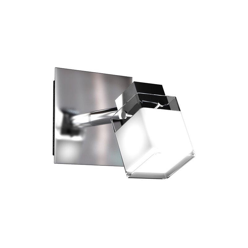 foto del prodotto top light applique contemporanea dice metallo cromo vetro trasparente satinato 1 luce g9