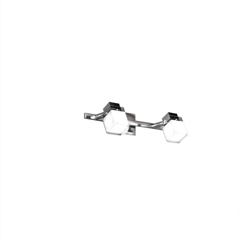 foto del prodotto top light applique contemporanea dice metallo cromo vetro trasparente satinato 2 luci g9