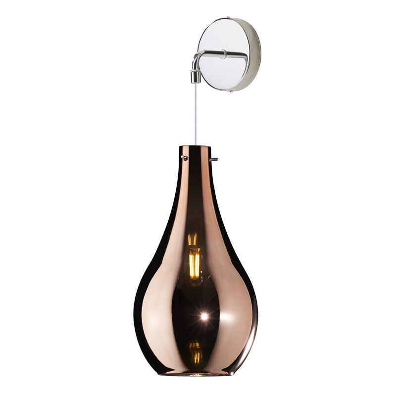 foto del prodotto top light applique contemporanea drop metallo cromo vetro rame 1 luce e14