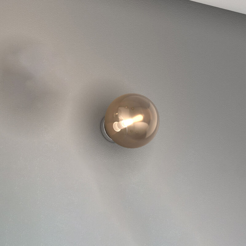 foto del prodotto top light applique contemporanea eclipse metallo cromo vetro bronzo 1 luce g9