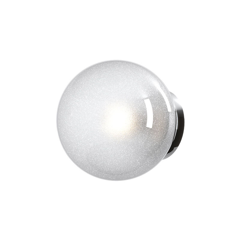 foto del prodotto top light applique contemporanea glitter metallo cromo vetro soffiato trasp 1 luce e14