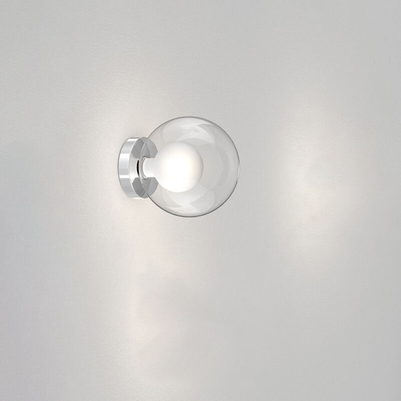 foto del prodotto top light applique contemporanea inside metallo cromo vetro bianco 1 luce g9