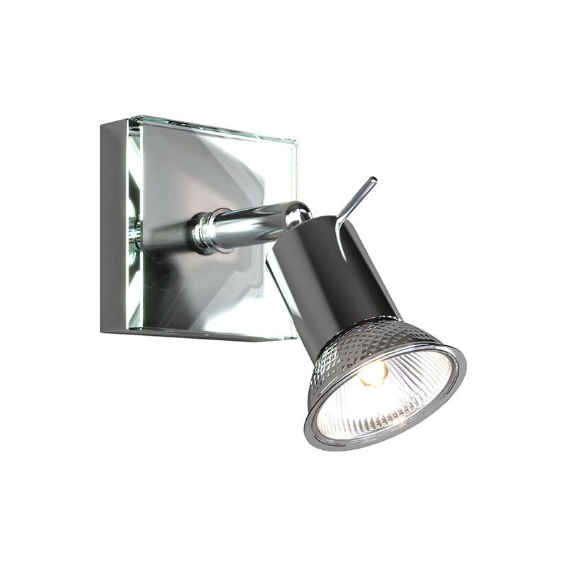 foto del prodotto top light applique contemporanea nuts metallo cromo vetro trasparente 1 luce gu10