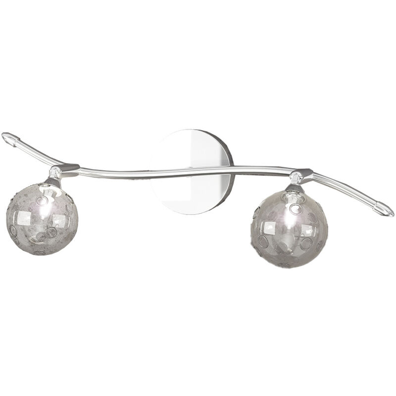foto del prodotto top light applique contemporanea orizz super ball metallo cromo vetro pirex 2 luci g9