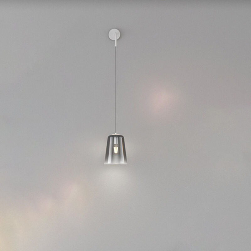 foto del prodotto top light applique contemporanea shaded metallo bianco vetro cromo 1 luce e27