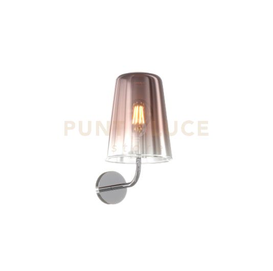 foto del prodotto top light applique contemporanea shaded metallo cromo vetro rame 1 luce e27