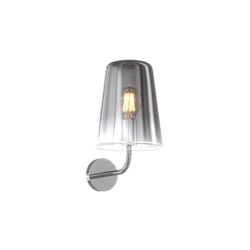 foto del prodotto top light applique contemporanea shaded metallo e vetro cromo 1 luce e27