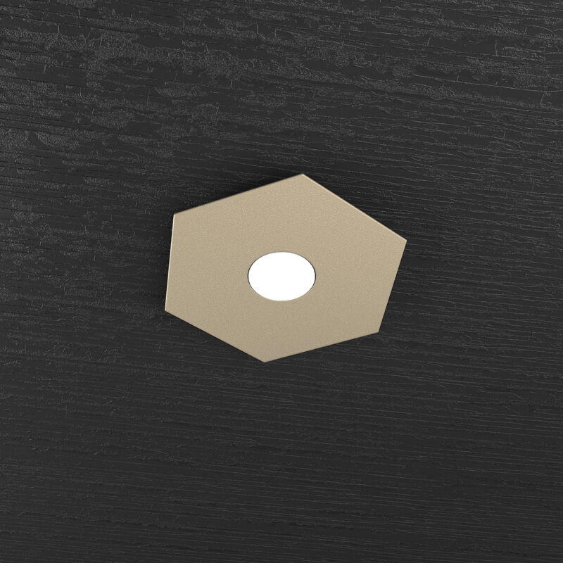 foto del prodotto top light applique industrial minimal hexagon metallo sabbia 1 luce gx53