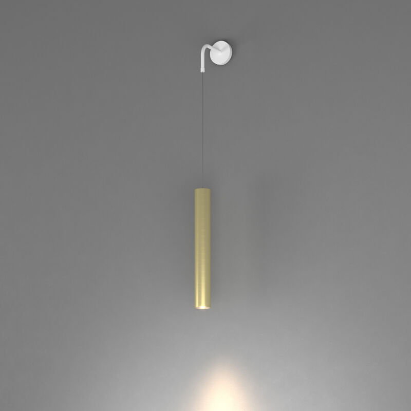 foto del prodotto top light applique industrial minimal xeana metallo bianco ottone 1 luce gu10