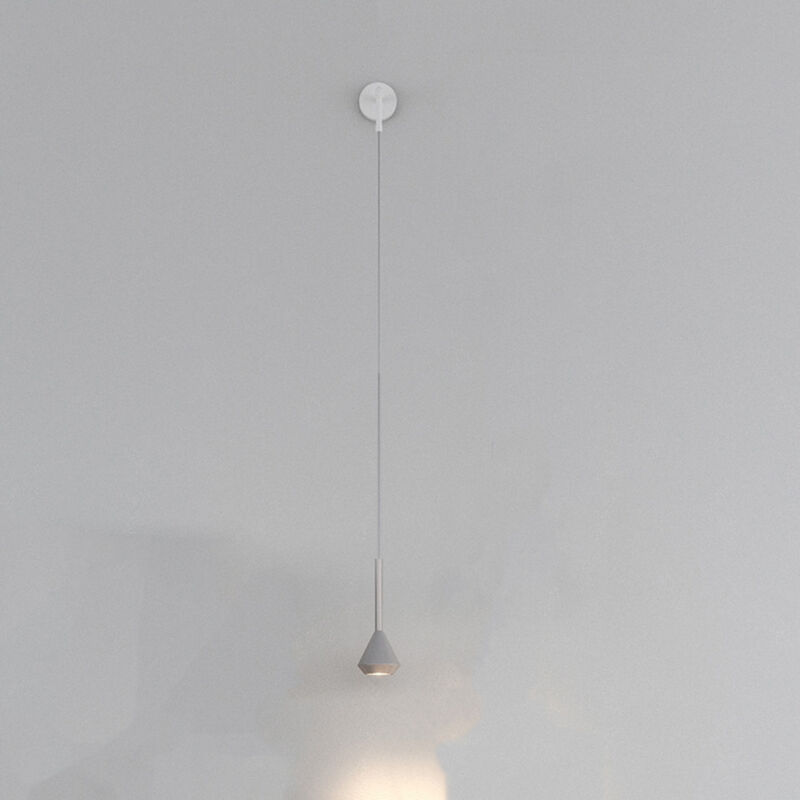 foto del prodotto top light applique moderna aygo metallo bianco e alluminio 1 luce gu10