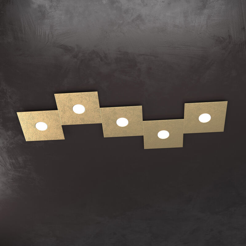 foto del prodotto top light applique moderna eccentric metallo foglia oro 5 luci gx53