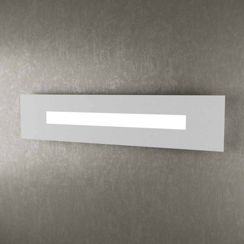 foto del prodotto top light applique moderna rettangolare wally metallo grigio 1 luce 2g11 71cm