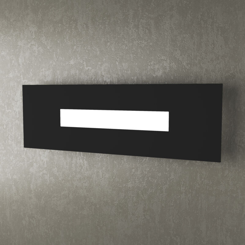foto del prodotto top light applique moderna rettangolare wally metallo nero 1 luce 2g11 49cm
