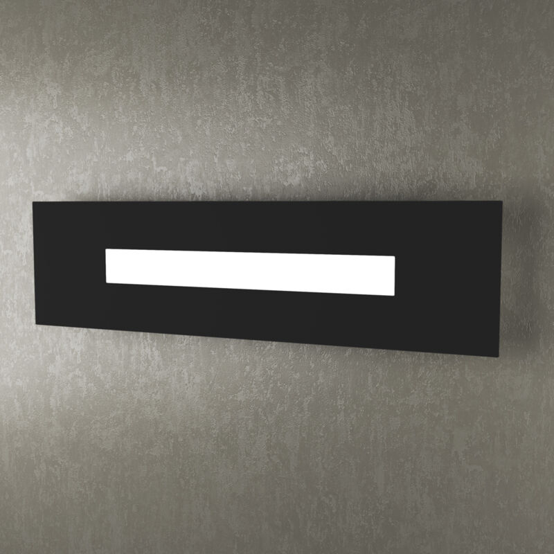 foto del prodotto top light applique moderna rettangolare wally metallo nero 1 luce 2g11 56cm