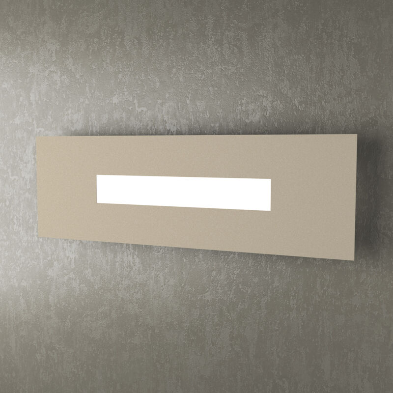 foto del prodotto top light applique moderna rettangolare wally metallo sabbia 1 luce 2g11 49cm