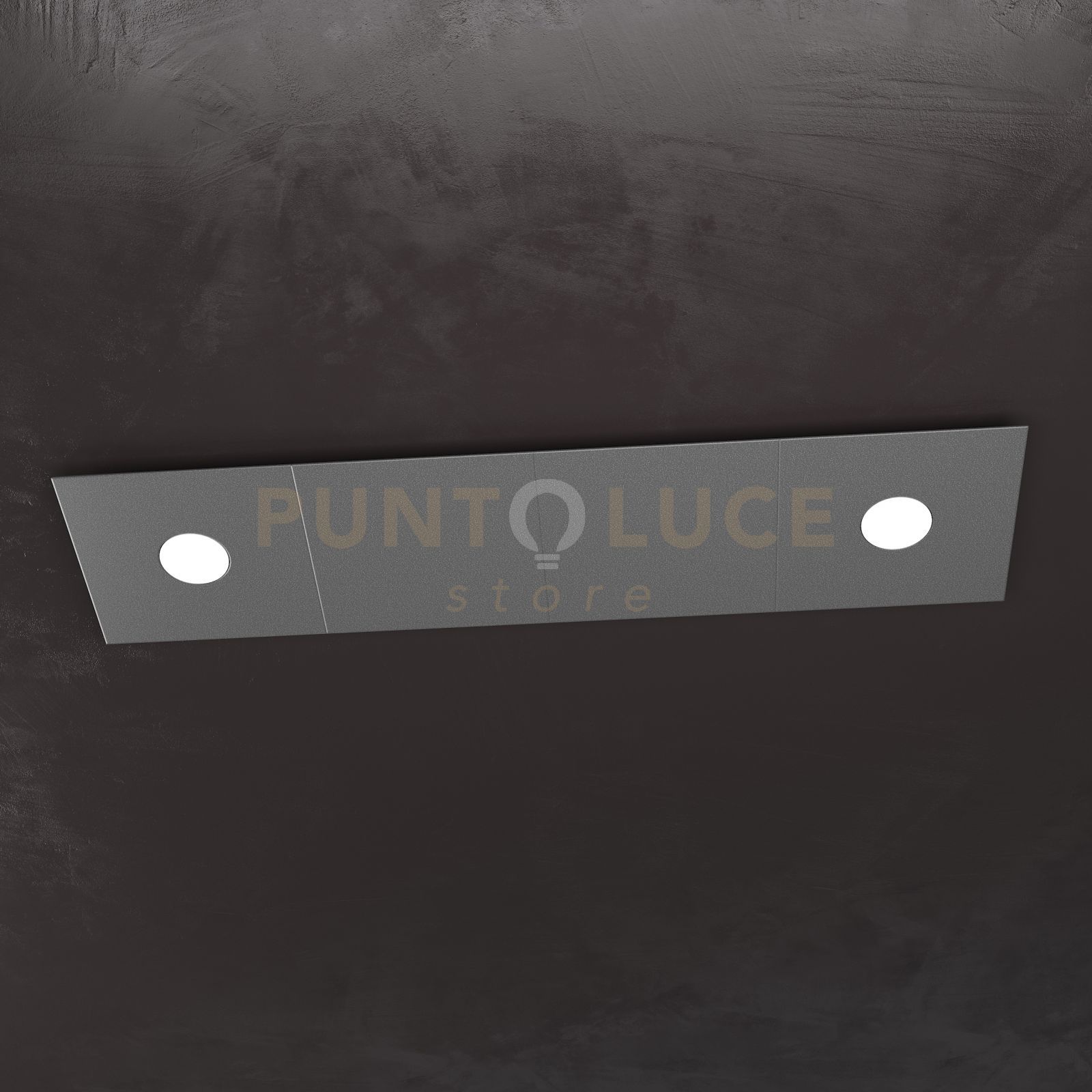 foto del prodotto top light eccentric applique plafoniera 2 luci 2 decorativo grigio antracite 1156 2l2d ga