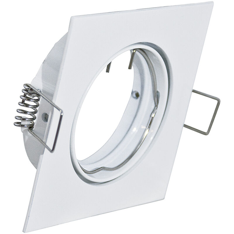 foto del prodotto top light faretto incasso fun orientabile quadrato alluminio bianco 1 luce gu10 8,4x8,4cm