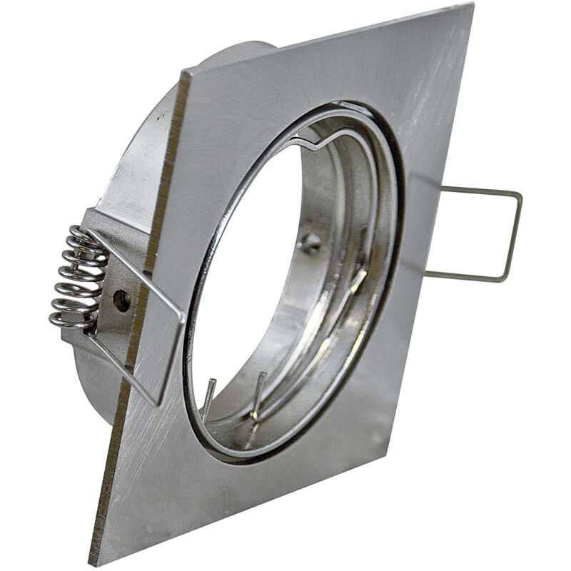 foto del prodotto top light faretto incasso fun orientabile quadrato alluminio nero satinato 1 luce gu10