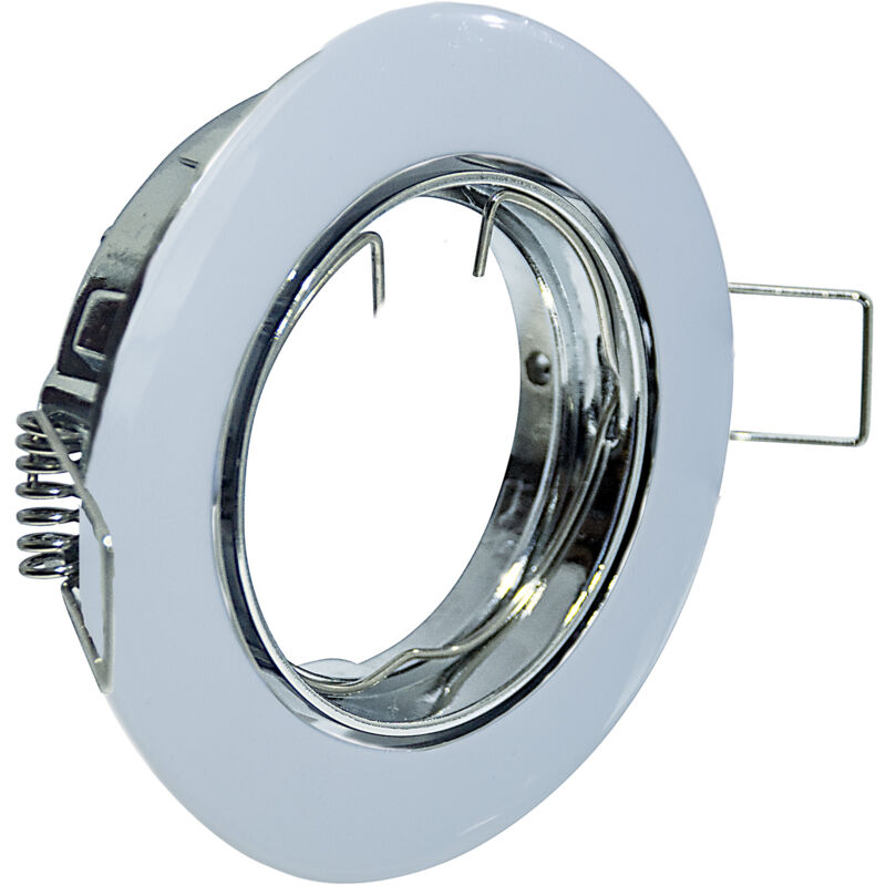 foto del prodotto top light faretto incasso fun orientabile tondo alluminio bianco 1 luce gu10 d9,4cm