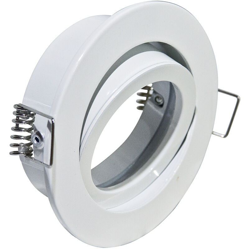 foto del prodotto top light faretto incasso oil orientabile tondo alluminio bianco 1 luce gu10 d8,3cm
