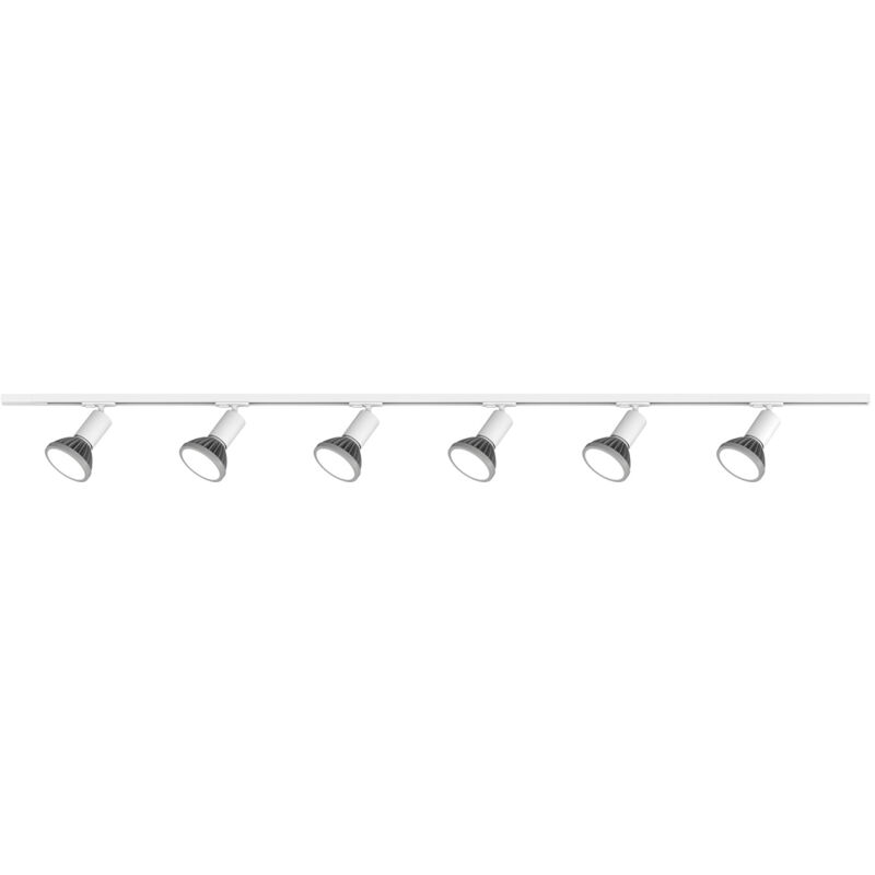 foto del prodotto top light kit binario moderno mono amos kit metallo bianco 6 luci e27