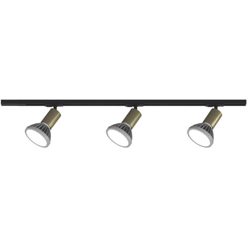 foto del prodotto top light kit binario moderno mono amos kit metallo oro 3 luci e27