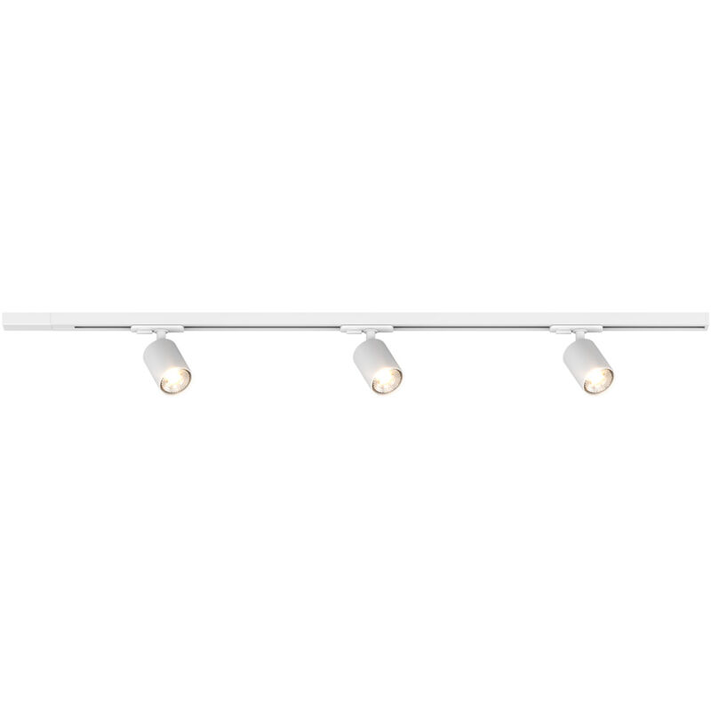foto del prodotto top light kit binario moderno mono yari kit metallo bianco 3 luci gu10