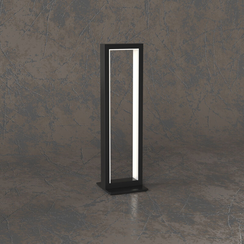 foto del prodotto top light lampada scrivania ufficio moderna four squares alluminio nero led 8w