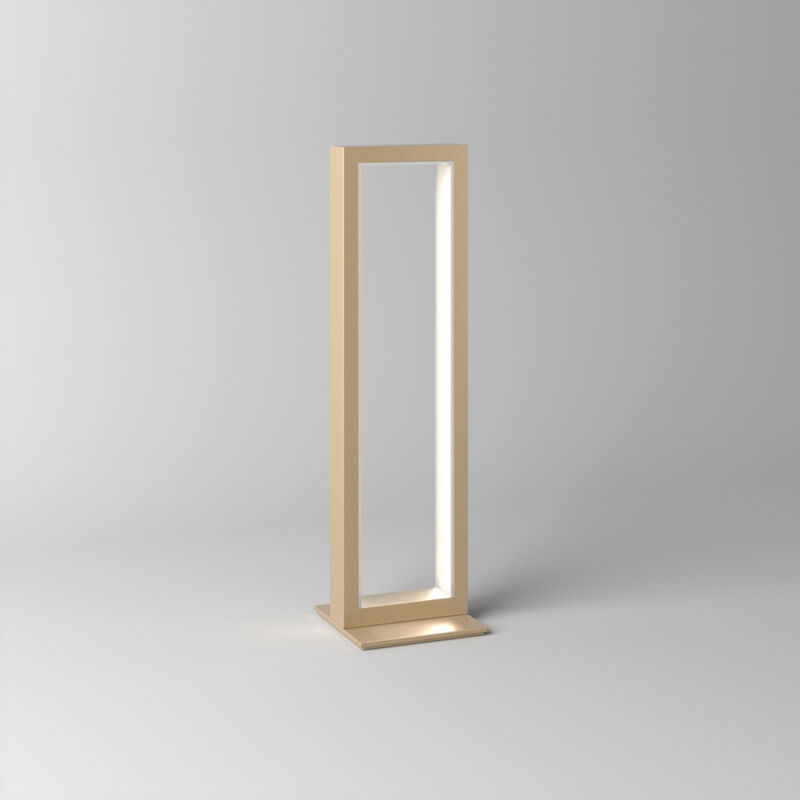 foto del prodotto top light lampada scrivania ufficio moderna four squares alluminio oro led 8w