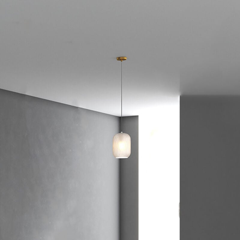 foto del prodotto top light lampadario contemporaneo tender metallo ottone vetro bianco trasp 1 luce e27