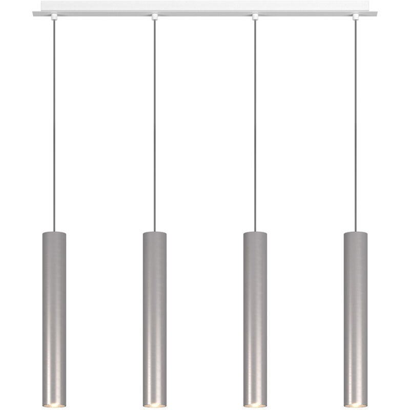 foto del prodotto top light lampadario industrial minimal xeana metallo bianco alluminio 4 luci gu10