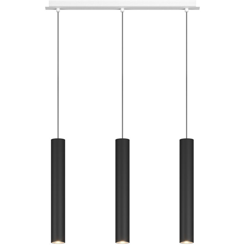 foto del prodotto top light lampadario industrial minimal xeana metallo bianco nero 3 luci gu10