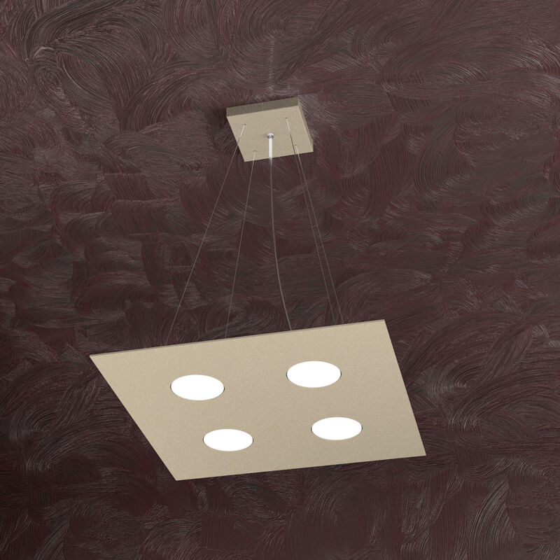 foto del prodotto top light lampadario moderno area metallo sabbia 4 luci gx53