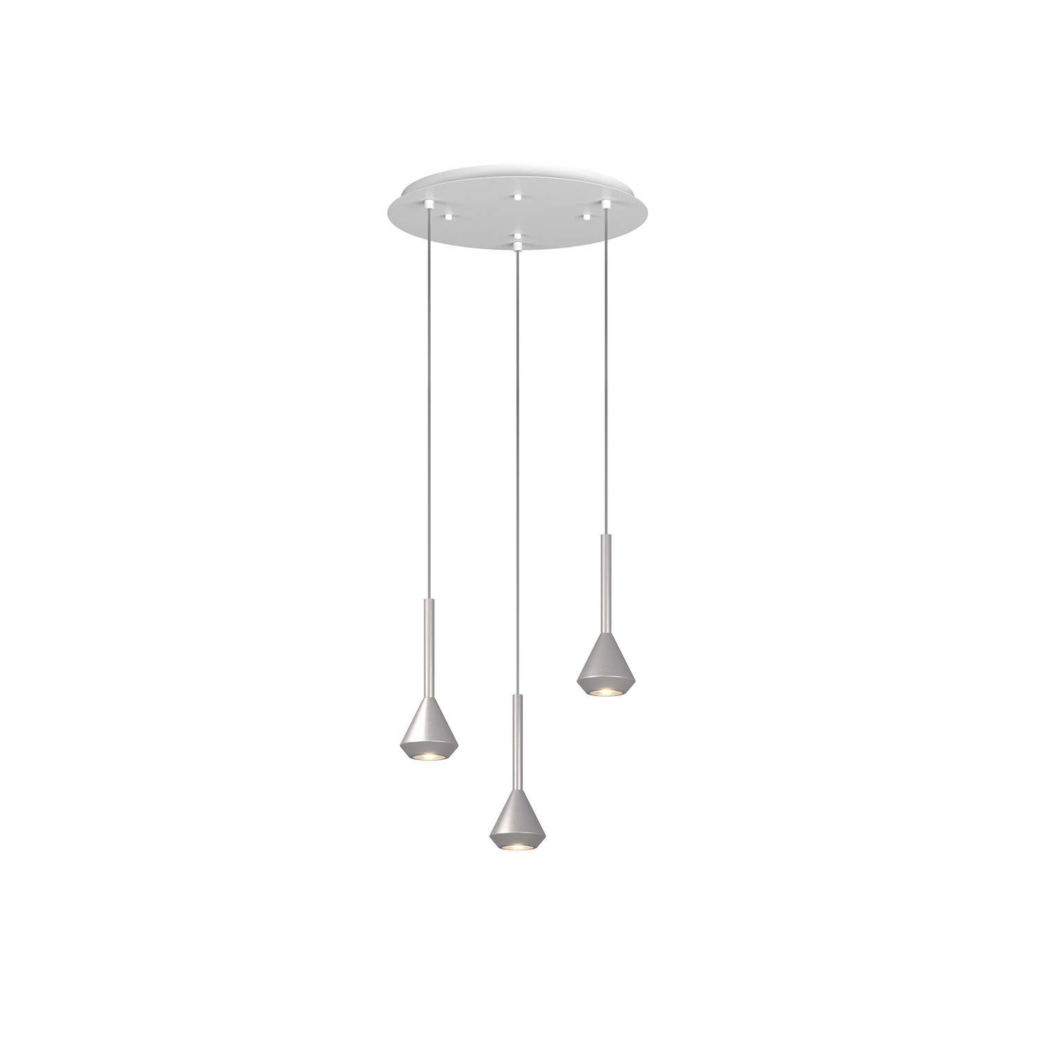 foto del prodotto top light lampadario moderno aygo metallo bianco e alluminio 3 luci gu10