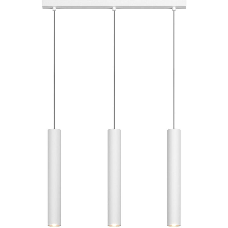 foto del prodotto top light lampadario moderno aygo rettangolare metallo bianco 3 luci gu10
