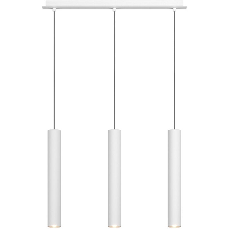 foto del prodotto top light lampadario rettangolare industrial minimal xeana metallo bianco 3 luci gu10