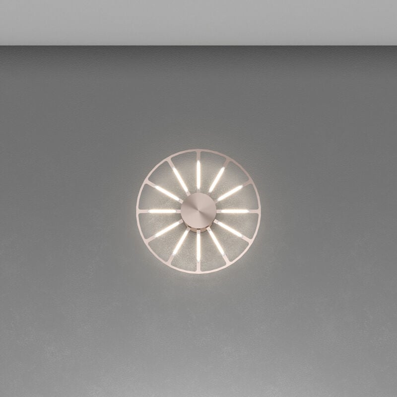 foto del prodotto top light plafoniera applique around you metallo rosato satinato led a vista 25w 3000k