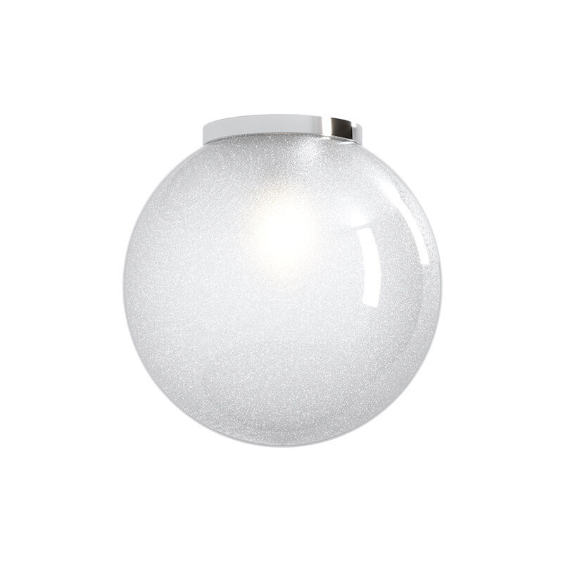 foto del prodotto top light plafoniera contemp glitter metallo cromo vetro soffiato trasp 1 luce e27 30cm